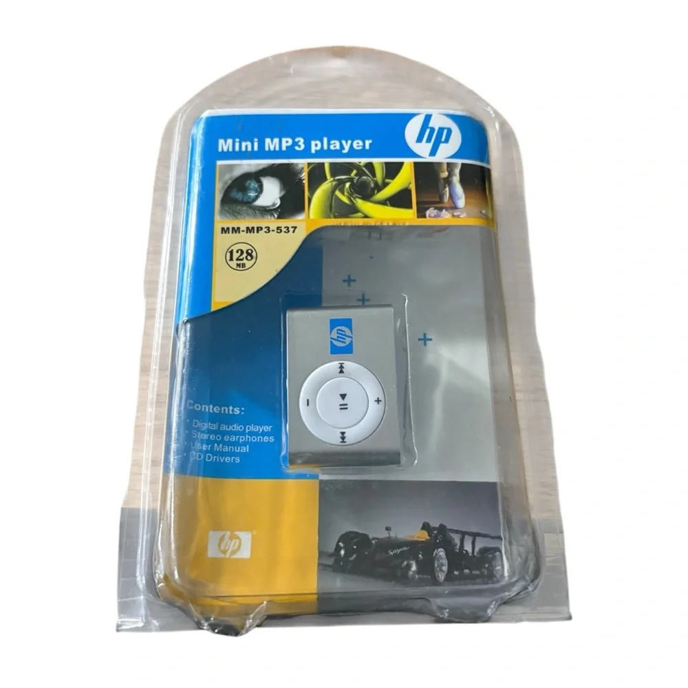HP Mini MP3 Player MM-MP3-537 128 MB Silver Digital Audio Player New In Box